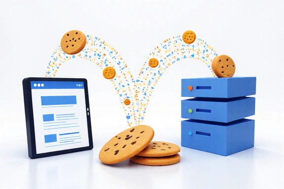 Ilustración de galletas digitales y privacidad de datos